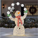 Boneco de Neve Iluminado com 156 LEDs Branco Quente – 1,82 m